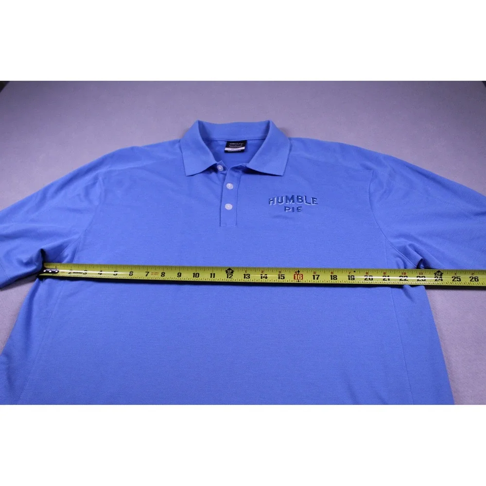 Nike Golf Mens XL Dri-FIT Polo Shirt Blue Humble Pie Short Sleeve Sportswear
